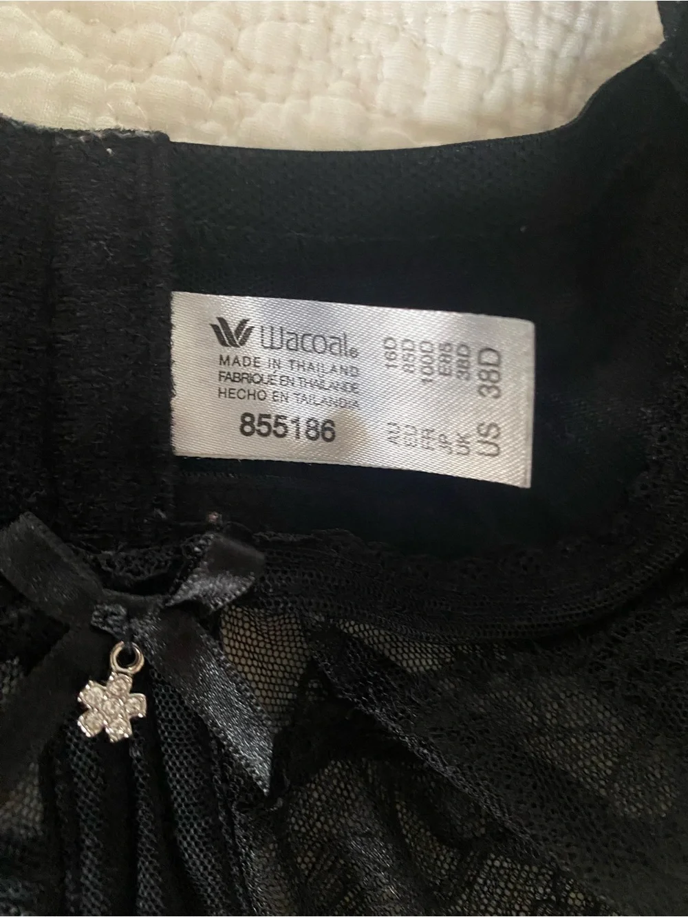 Wacoal Retro Chic Black Full Figure Underwire Bra 38D